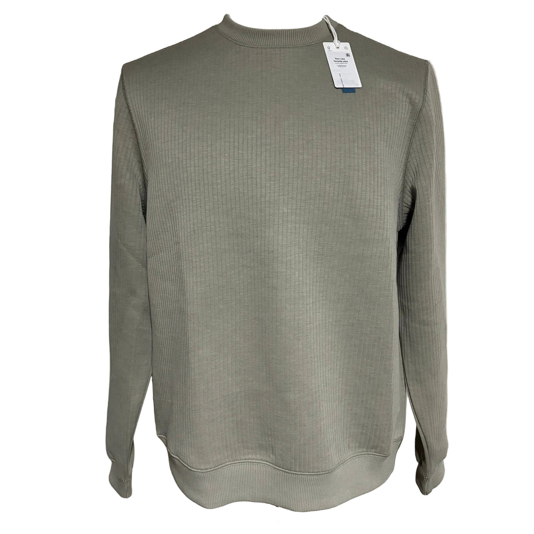 Marine Layer Corbet Quilted Crewneck - Taupe - Skorzie
