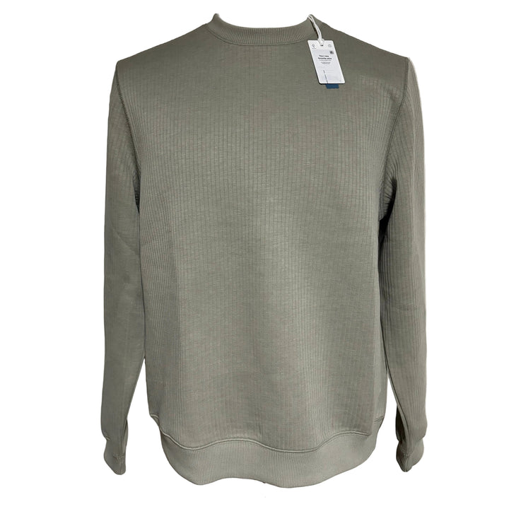Marine Layer Corbet Quilted Crewneck - Taupe - Skorzie