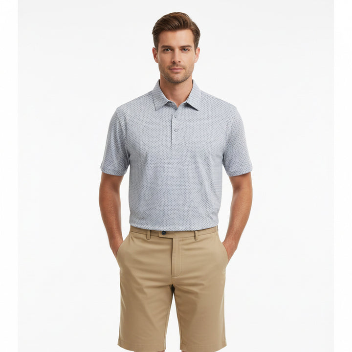 G/FORE Men's Polo Pima Nimbus/Pine Size M