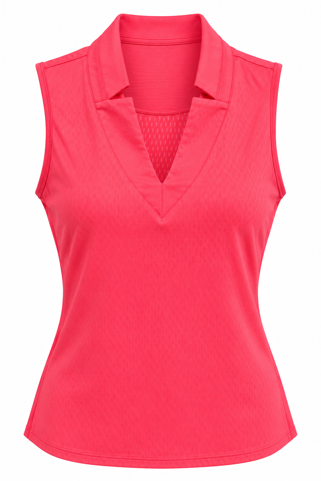 Lucky in Love Womens Chi Chi Sleeveless V-Neck Top - Punch
