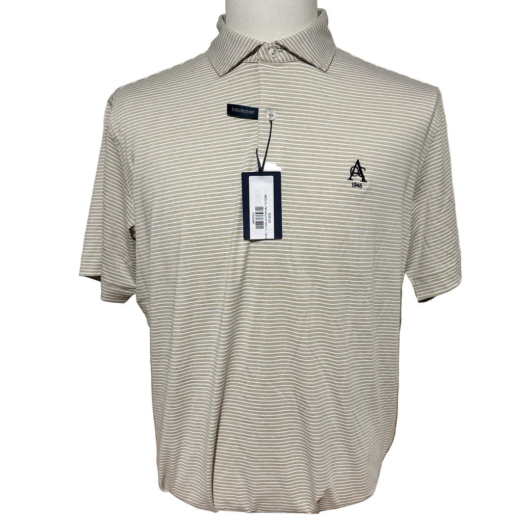 Peter Millar Ballad Performance Jersey Polo (w/logo) - Barley - Large - Skorzie
