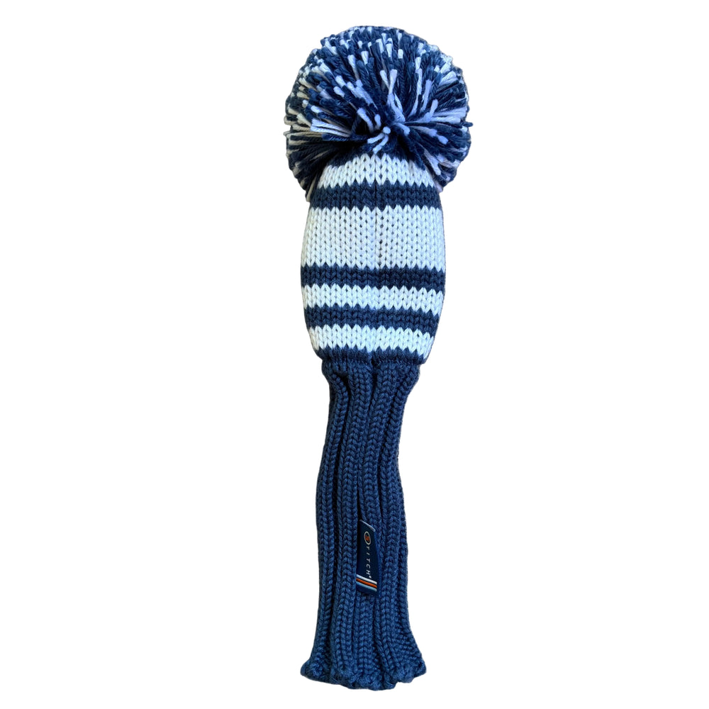 Stitch Monte Carlo Knit Head Cover - Blue/White - Hybrid - Skorzie