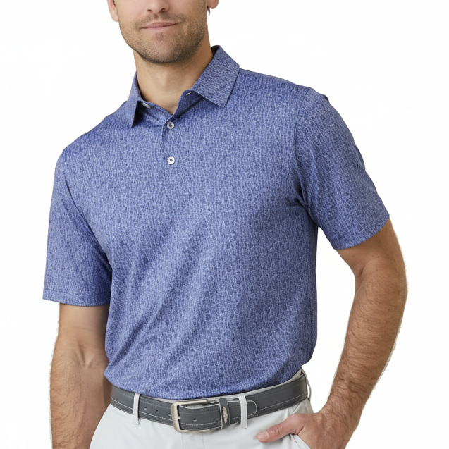 Straight Down Men's Golf Polo Tannins and Tees Tidal Size L