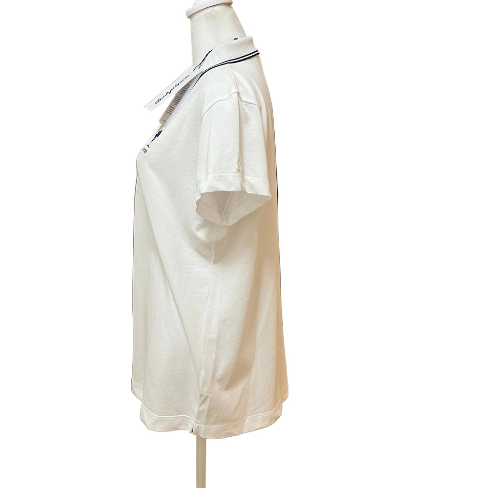 Daily Sports Candy Cap SS Polo (w/ logo) - White - X-Large - Skorzie