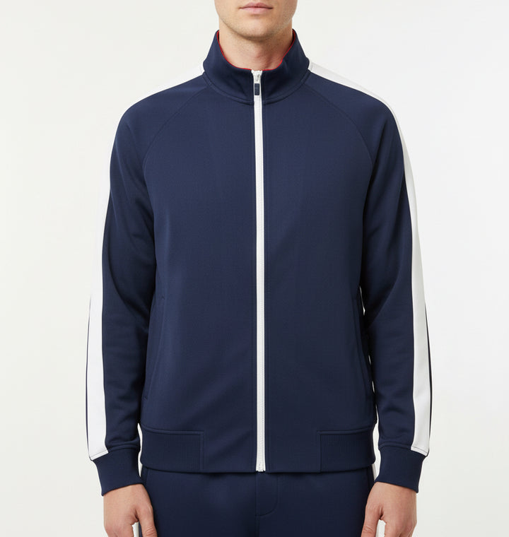 Straight Down Men's Golf Jacket Four Four Two Track New Indigo Size L