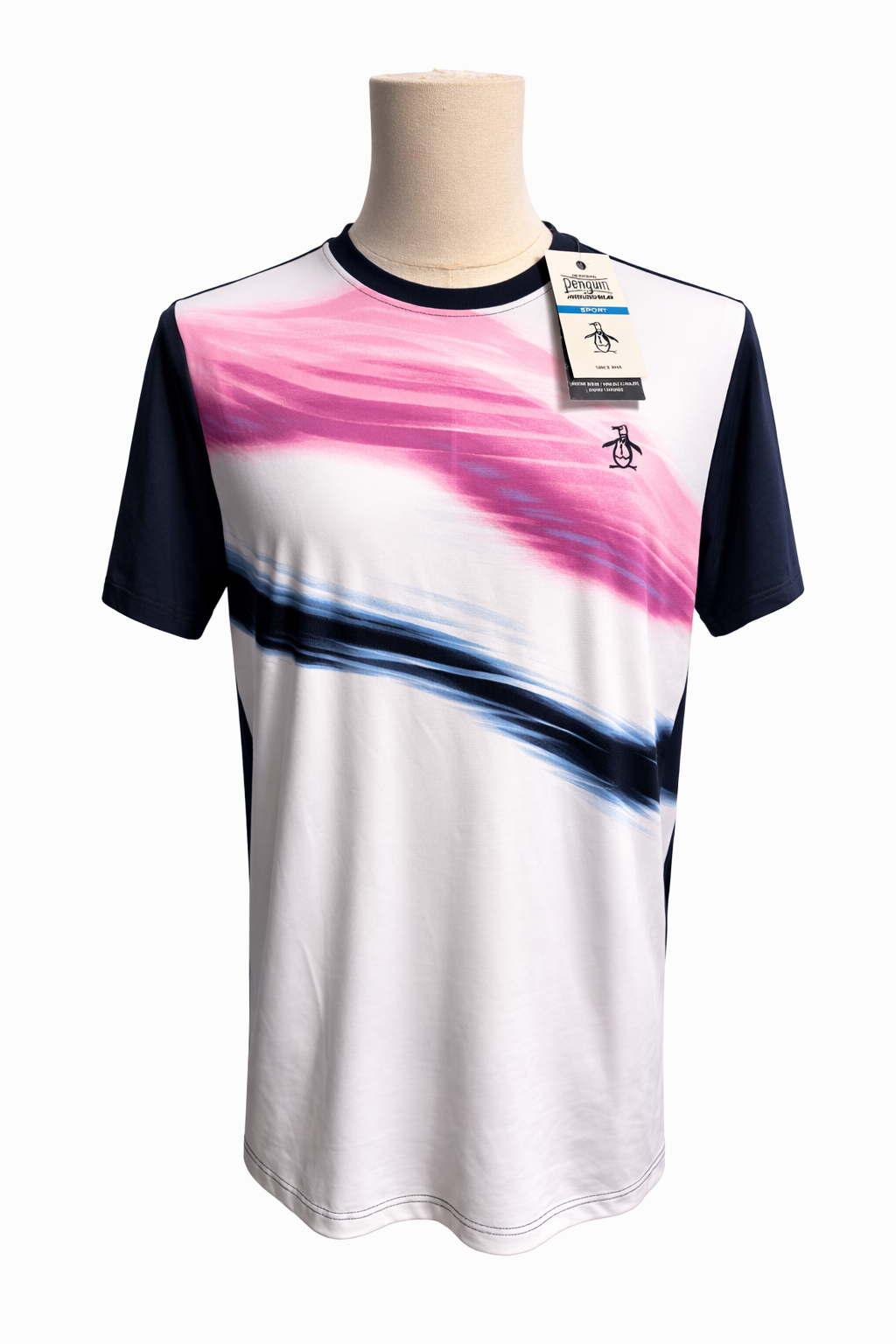 Penguin Color Gradient Tennis Tee - Navy/White - Medium - Skorzie