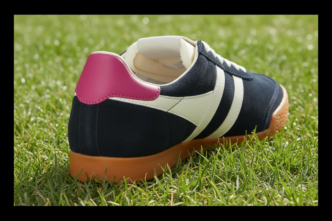 Gola Womens Elan Shoes - Black/Off White/Fuchsia - Size 7
