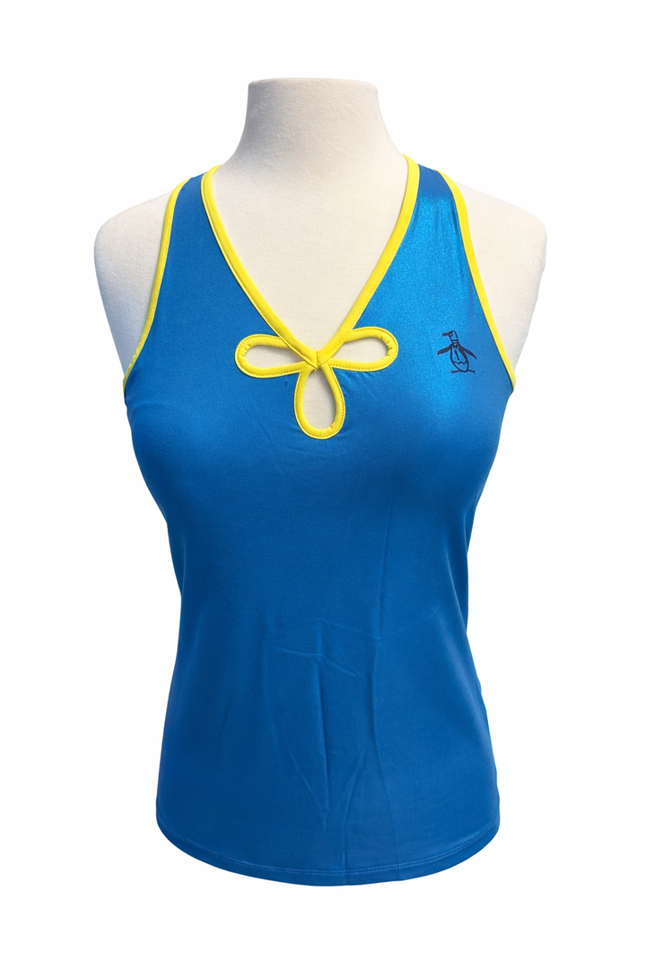 Penguin Women's Metallic French Blue Tank Top - Small - Skorzie