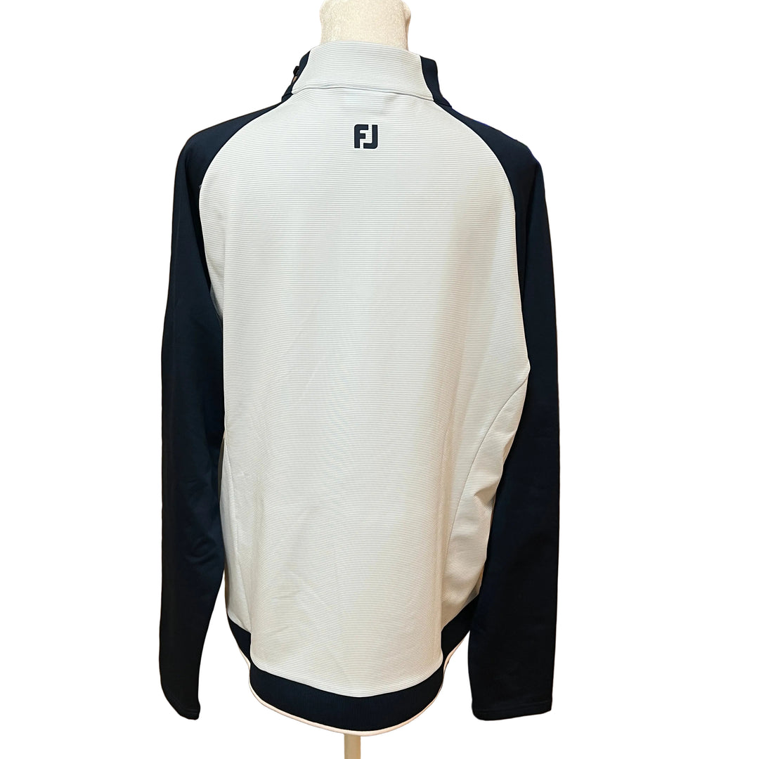 FootJoy Quarter Zip Midlayer (w/logo) - Navy/Sky Blue - X-Large - Skorzie