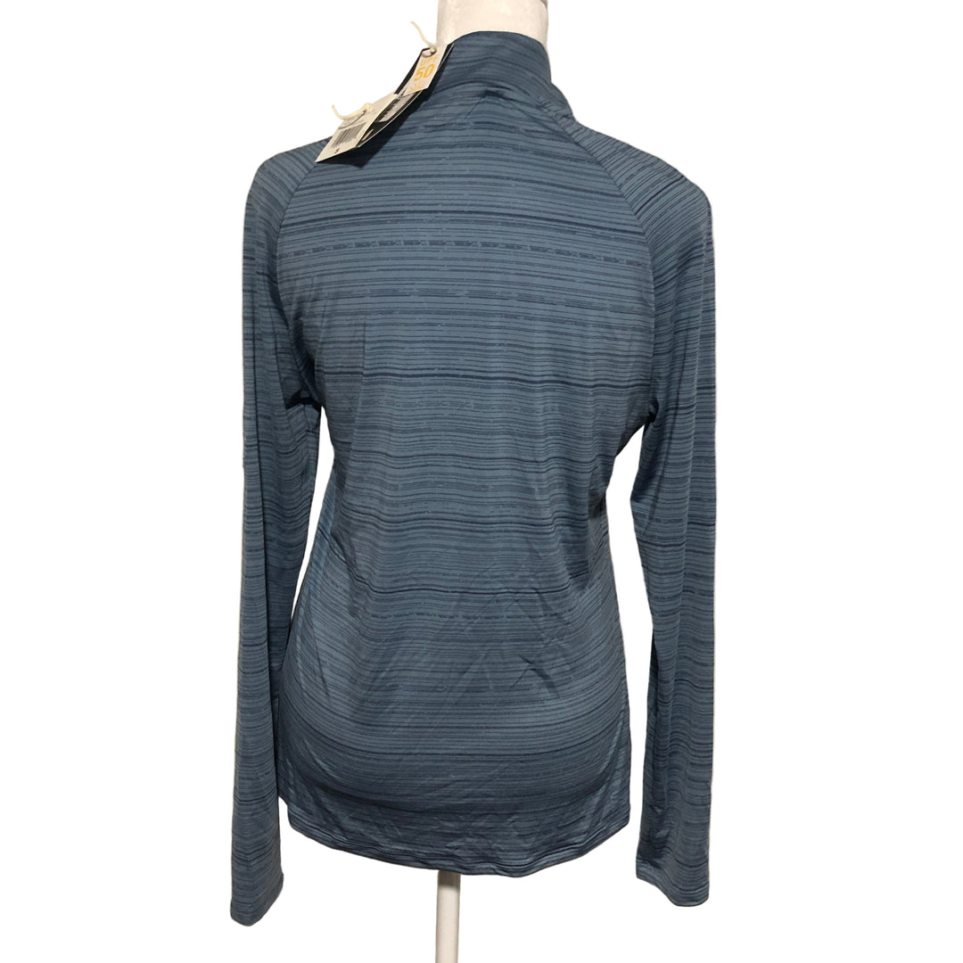 Adidas Ultimate365 1/4 Zip Mock (w/ logo) - Steel Blue - Skorzie