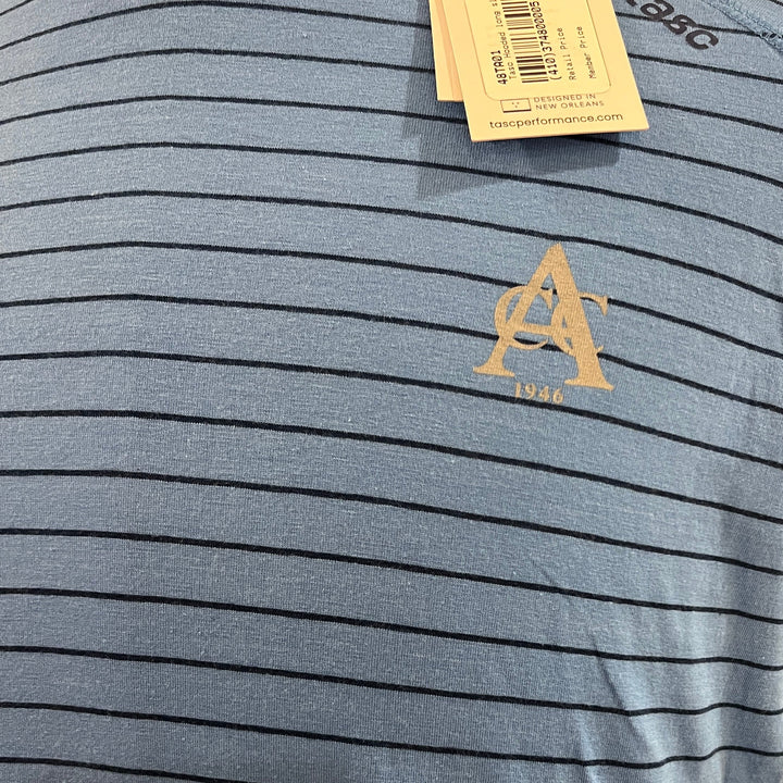 Tasc Carrollton Lightweight Hoodie (w/ logo) - Blue Stripe - Small - FINAL SALE ITEM - Skorzie