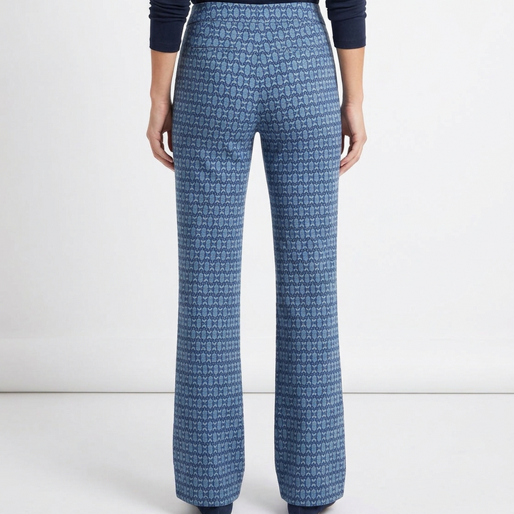 J. McLaughlin Women's Pants Carmel (26.5") Blue/Navy Signet Lock - Skorzie
