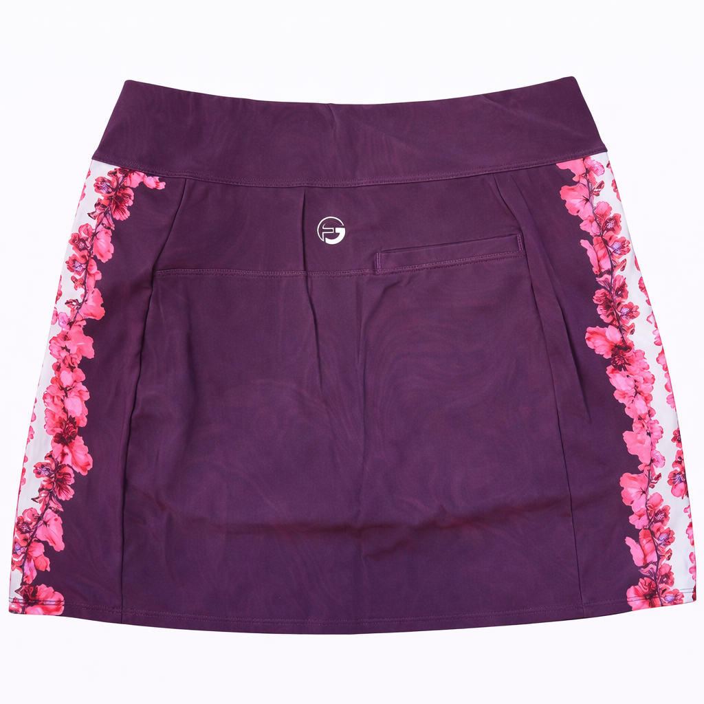 Foray Golf Side Panel Skirt (17") - Pearlescent Floral - Skorzie