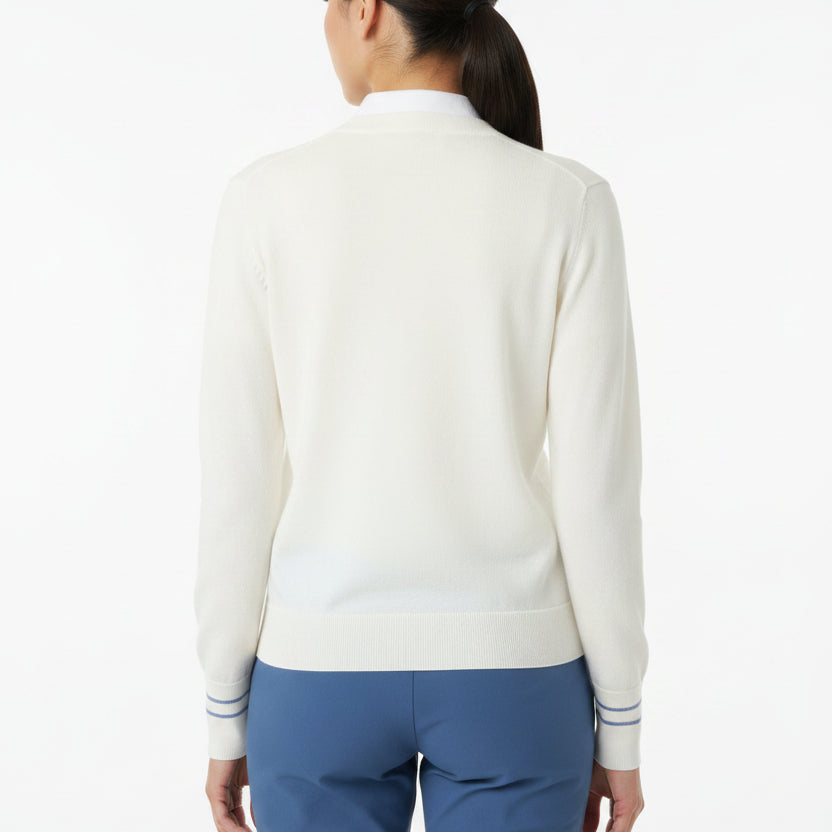 G/FORE Women's Sweater Crewneck Cooling Cotton Chalk White Size S