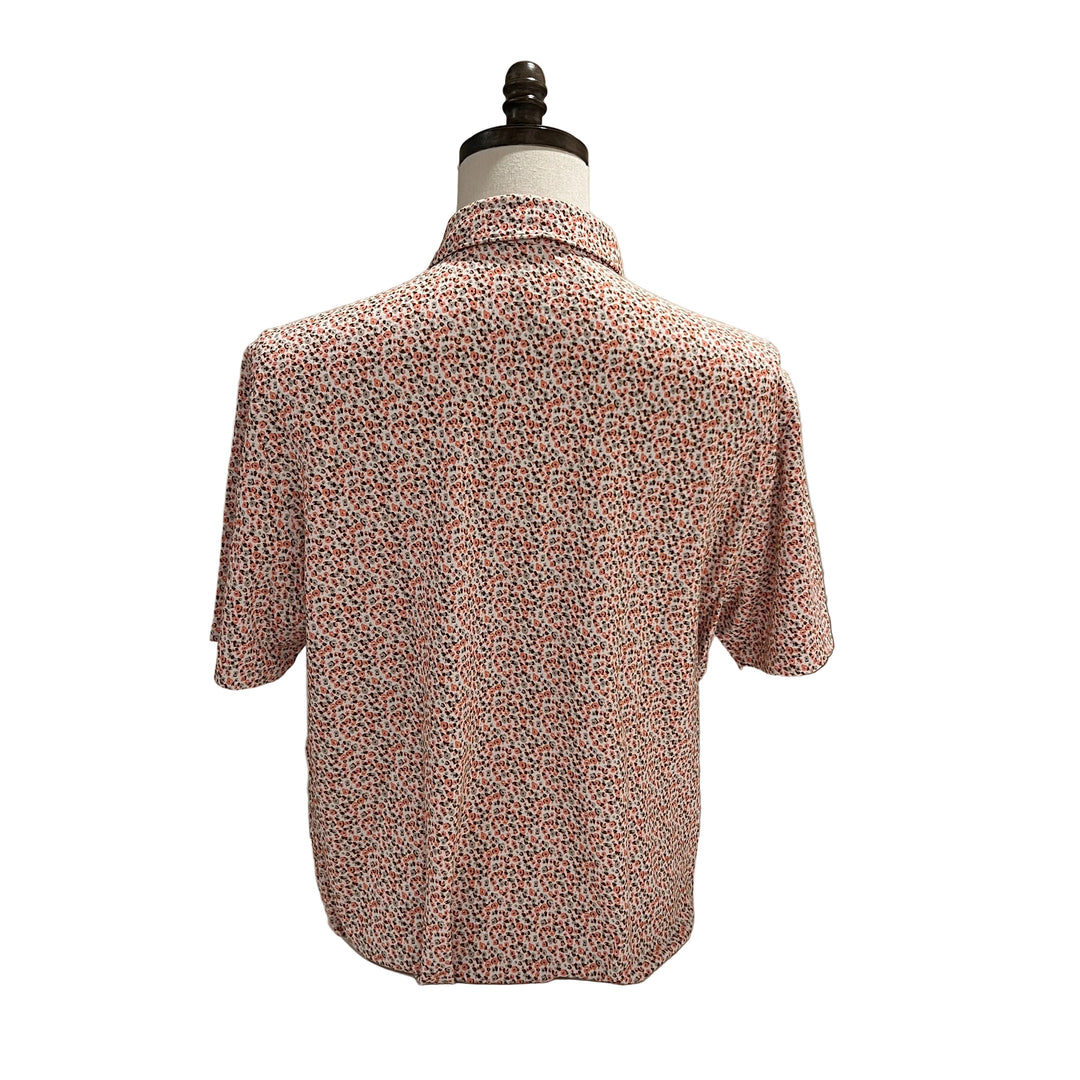 IBKUL Floral Polo - Pink/Brown - Large - Skorzie