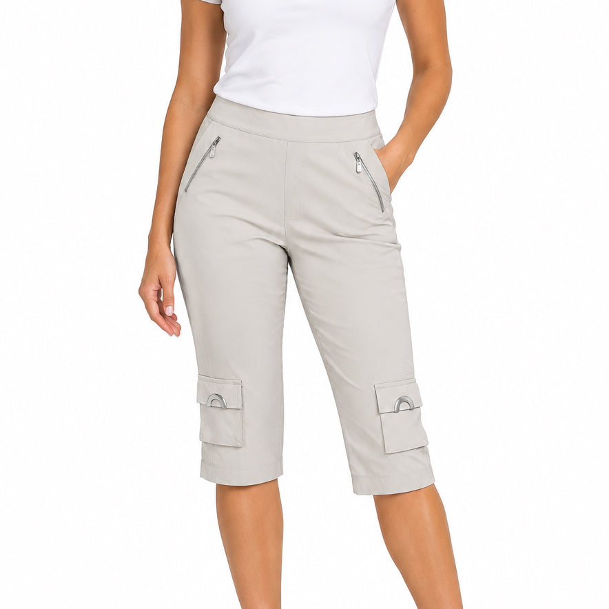 Jamie Sadock Women's Golf Capris Skinnylicious Knee 14.5" Oyster Size 8