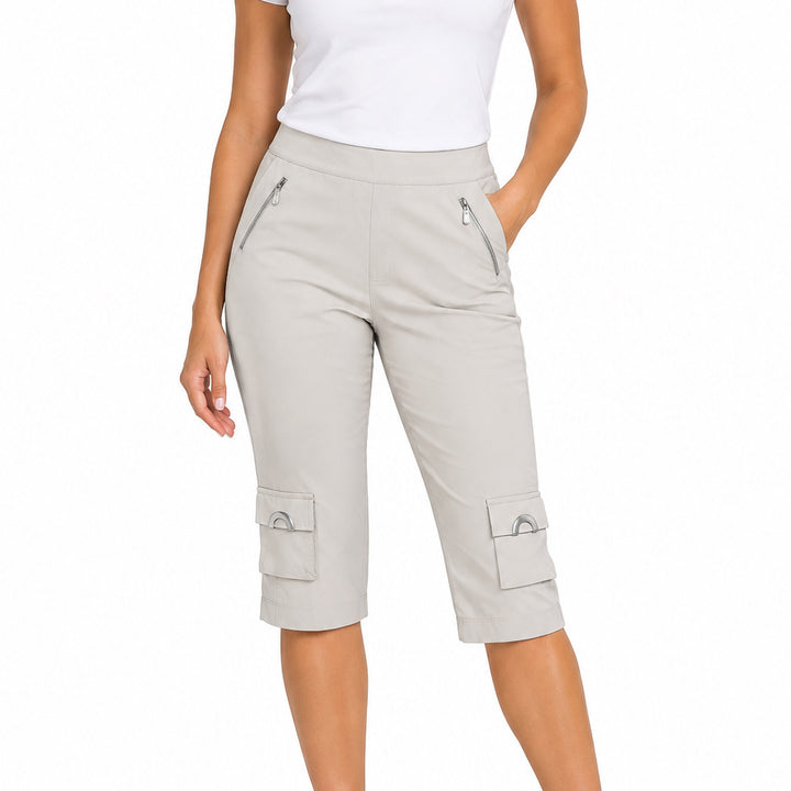Jamie Sadock Women's Golf Capris Skinnylicious Knee 14.5" Oyster Size 8