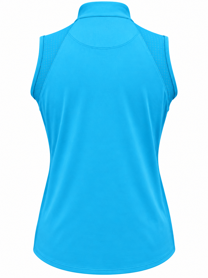 Lucky In Love Women's Forever Mine Zip Tank - Parrot Blue