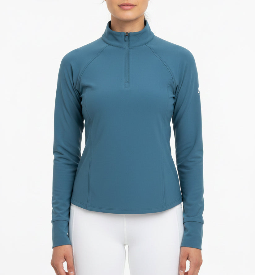 Johnnie-O Women's Golf Quarter Zip Jasmine Performance Pullover (w/ logo) Bering Sea Size XS