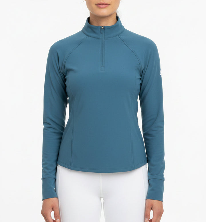 Johnnie-O Women's Golf Quarter Zip Jasmine Performance Pullover (w/ logo) Bering Sea Size XS