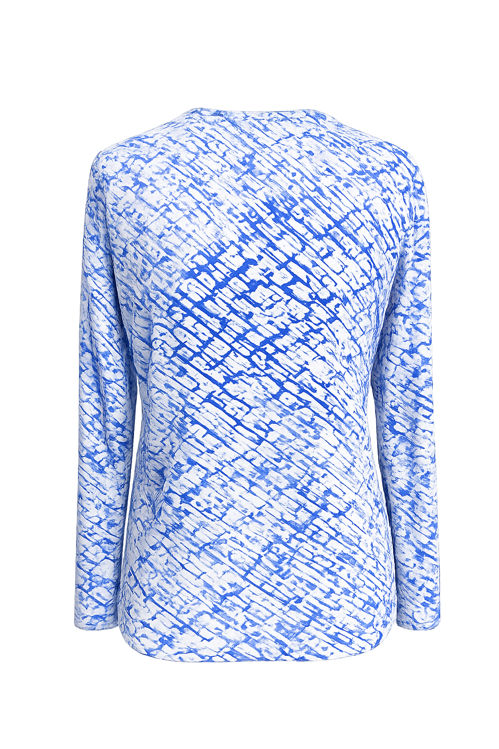 IBKUL Liz Long Sleeve Crew Neck Top - Blue
