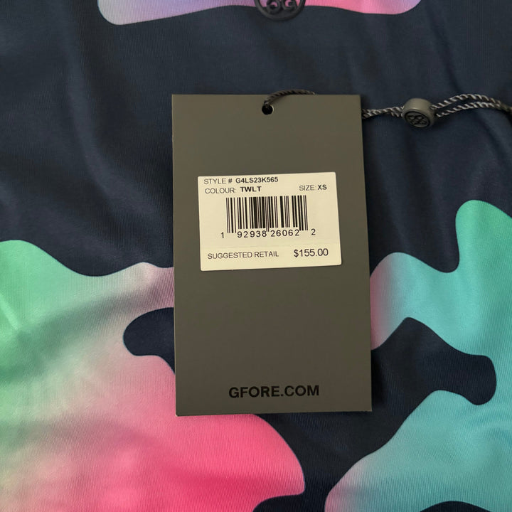 G/FORE Women's Golf Top Color Blend Camo Mid Layer (w/logo) Twilight Size XS
