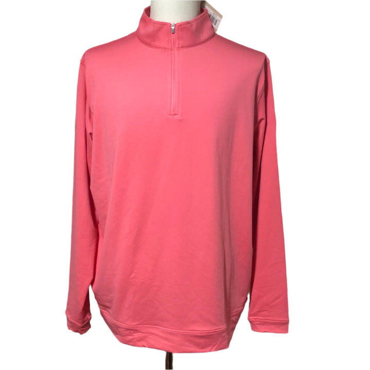 Peter Millar Perth 1/4 Zip (w/ logo) - Coral - X-Large - Skorzie