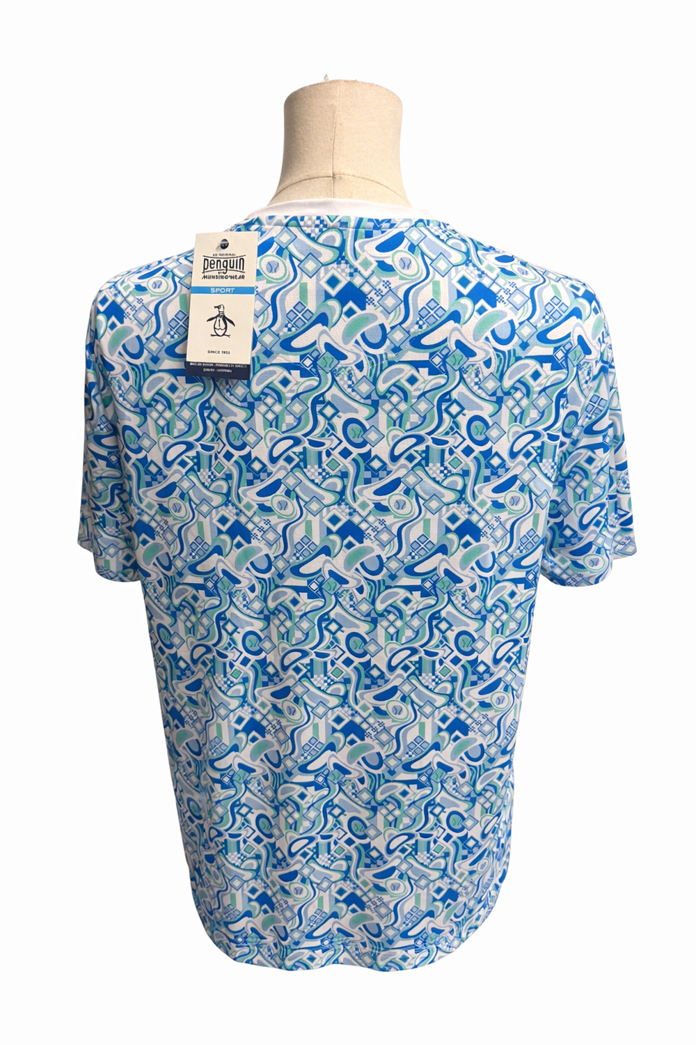Penguin Performance Graphic Patterned Tennis Tee - Medium - Skorzie