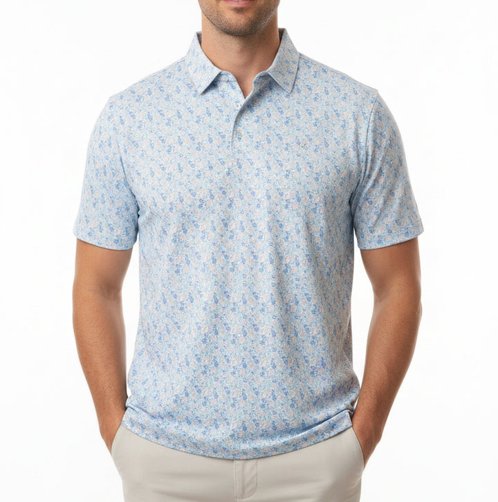 Straight Down Men's Golf Polo Pasadena Lake Size L