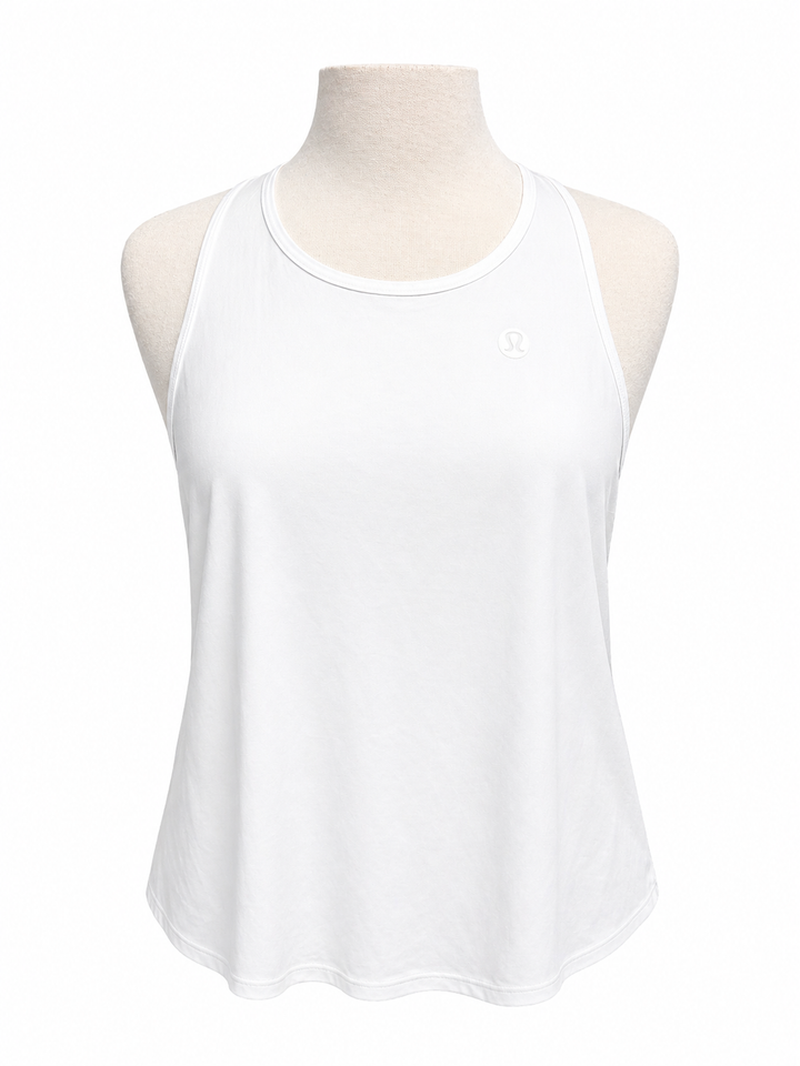 Lululemon Side Pleats Tennis Tank -  White - Skorzie