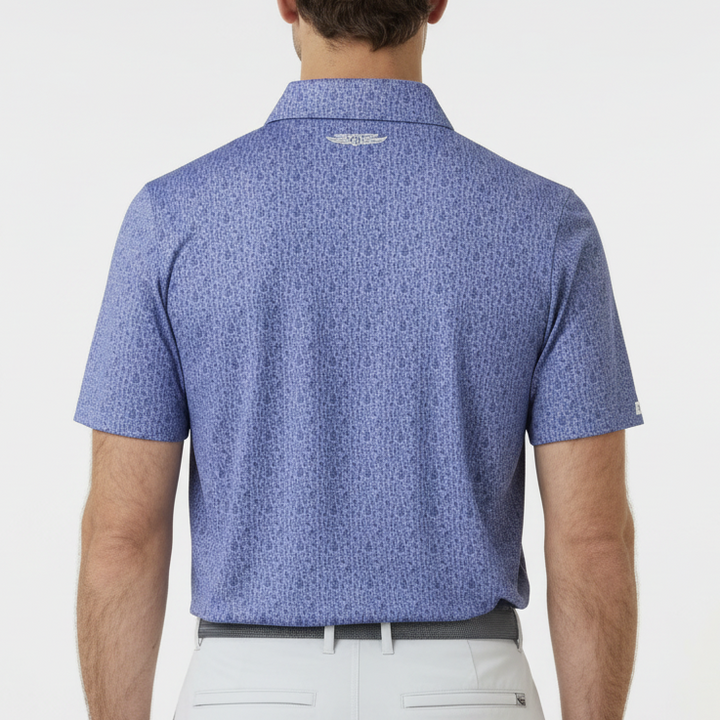 Straight Down Men's Golf Polo Tannins and Tees Tidal Size L