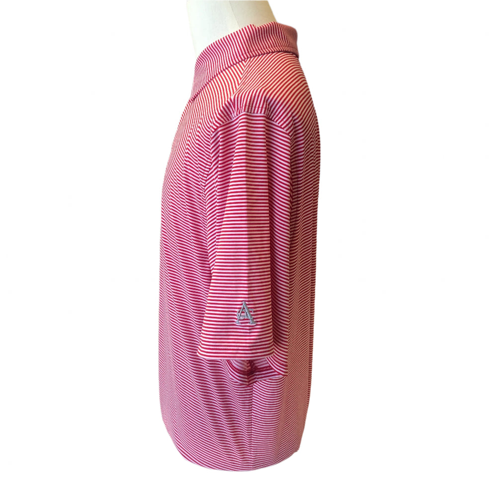 B. Draddy Jimmy Polo (w/ logo) - Bright Red Stripe - XX-Large - Skorzie