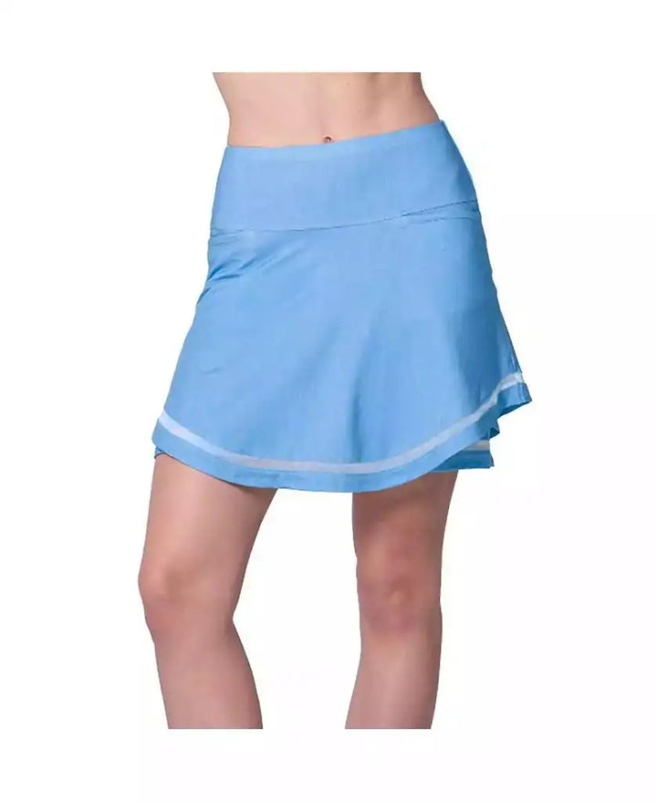 Lucky In Love Women's Linen Play Skort (17.5") - Periwinkle