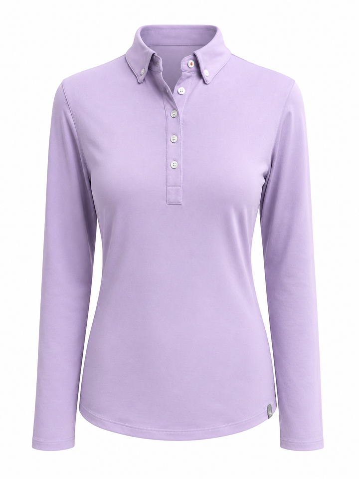KJUS Women's Scotcraig Long Sleeve Polo - Lavender - Small