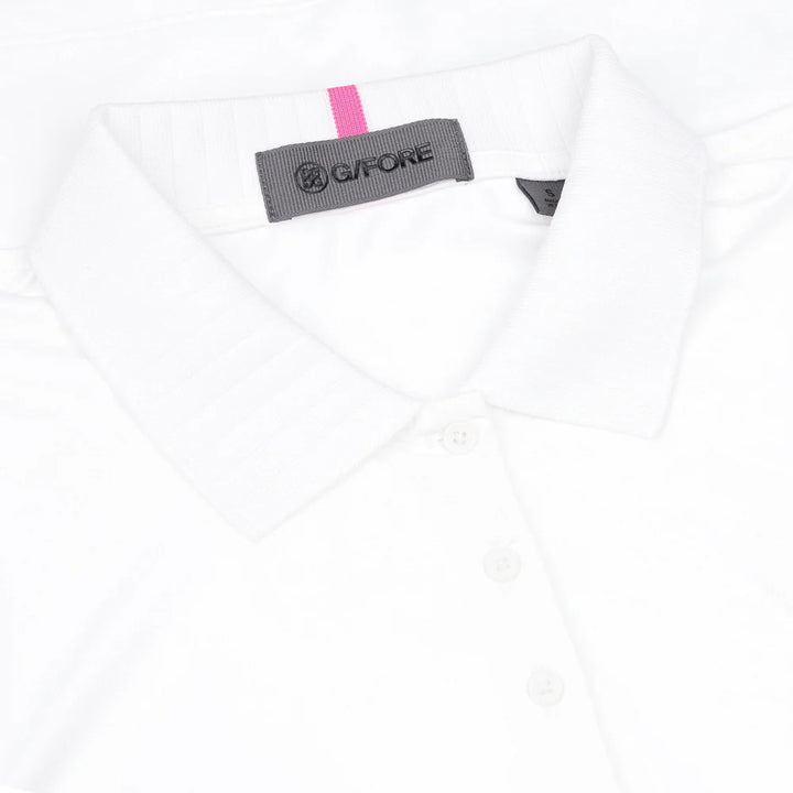 G/FORE Womens Silky Tech Sleeveless Button Polo - Snow