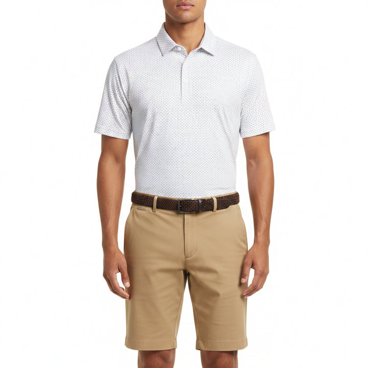 G/FORE Men's Polo Pima Snow/Dark Plum Size M