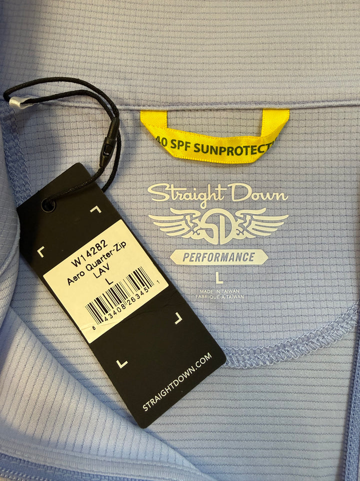 Straight Down Aero Quarter Zip (w/ logo) - Lavender