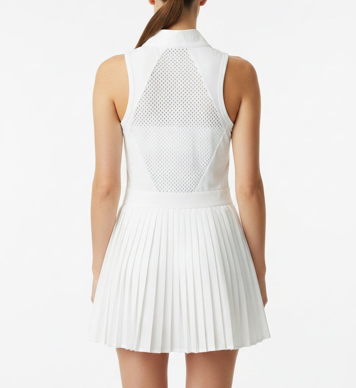 The Upside Women's Tennis Dress Slam Pleated White Size XS