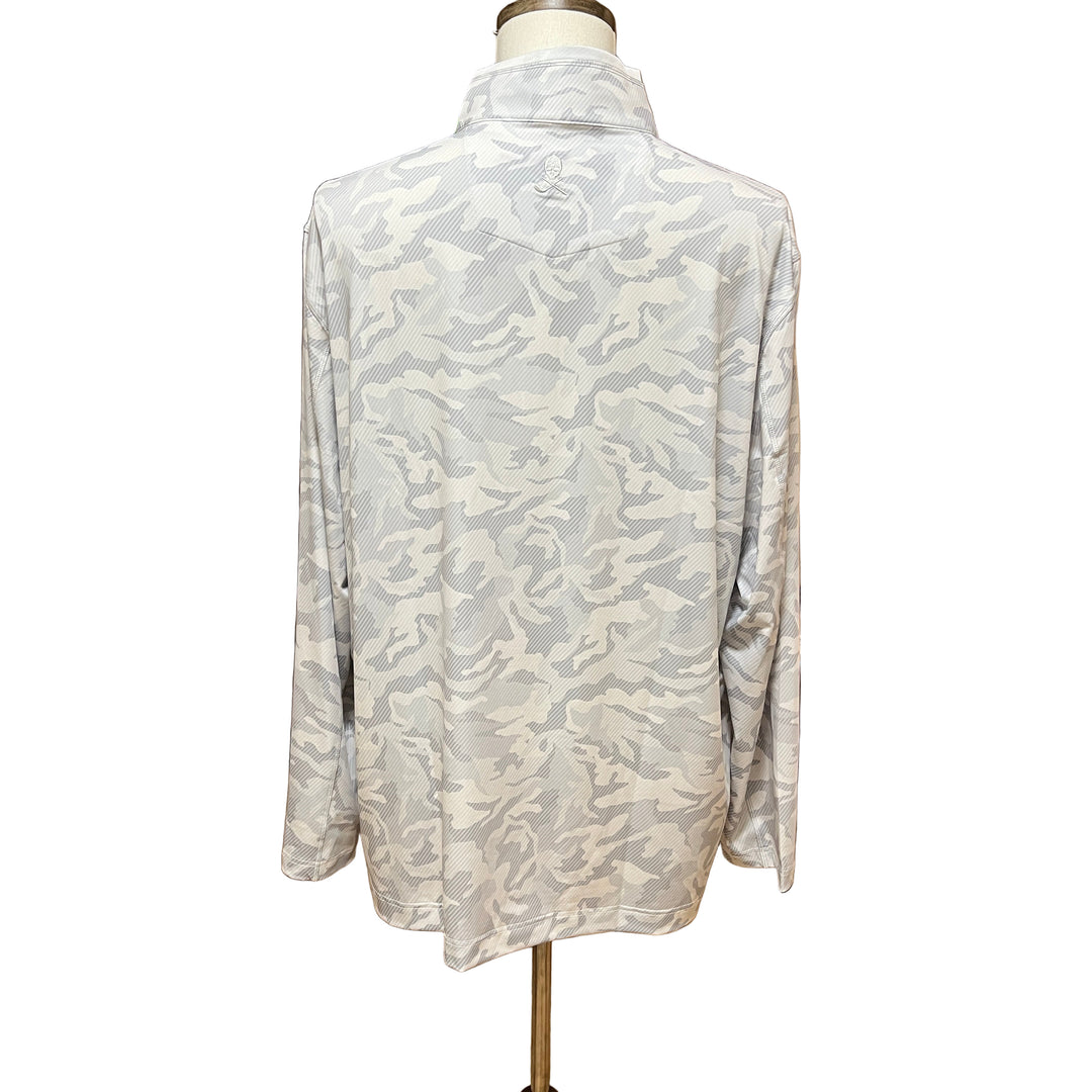 Robert Graham Faro 1/4 Zip - White/Grey Camo - Skorzie