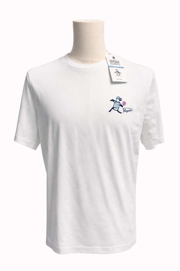 Penguin "Original" Paddle Graphic T-Shirt - White - Medium - Skorzie