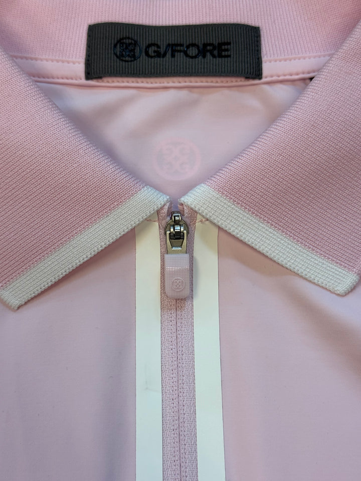 G/FORE Silky Nylon Long Sleeve Zip Polo - Blush - Small