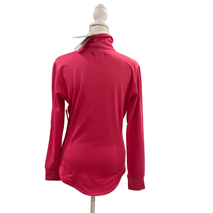 Golftini Contrast Quarter Zip - Hot Pink - Small - Skorzie