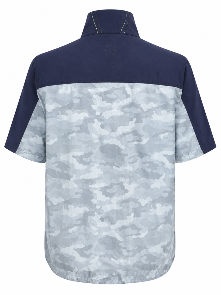 Sunice Glenn Water-Repellent WxTech Wind Pullover - Magnesium Camo - Large