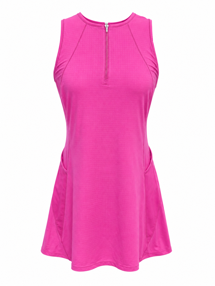 IBKUL Womens Sleeveless Tennis Dress - Hot Pink