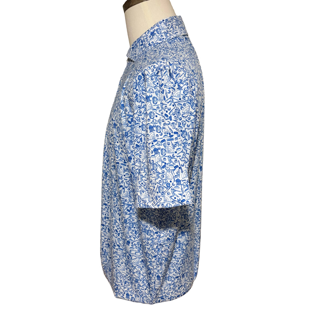 Black Clover Baseball Luck Polo - Royal Blue - Large - Skorzie