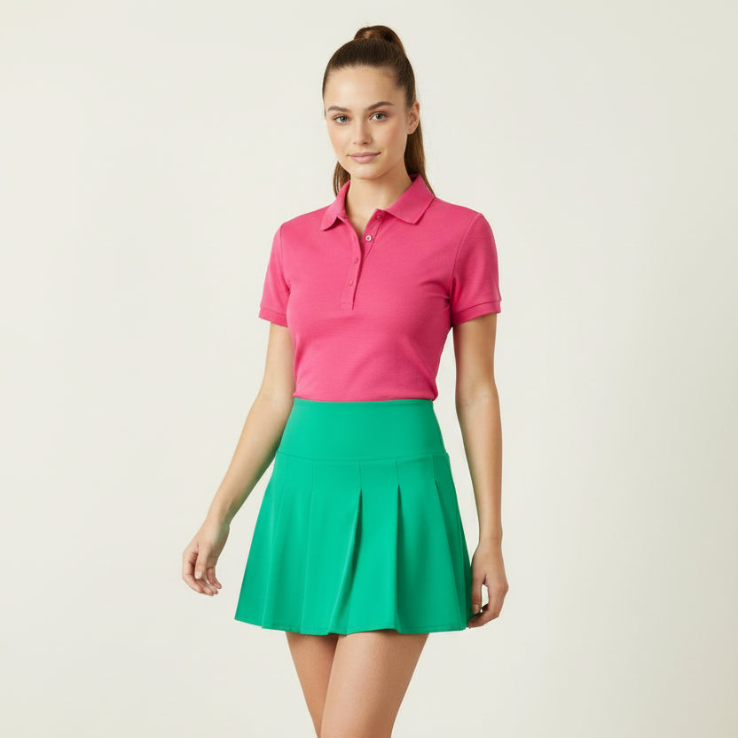 Penguin Womens Holly Pleated Skort (17') - Emerald - Size Small