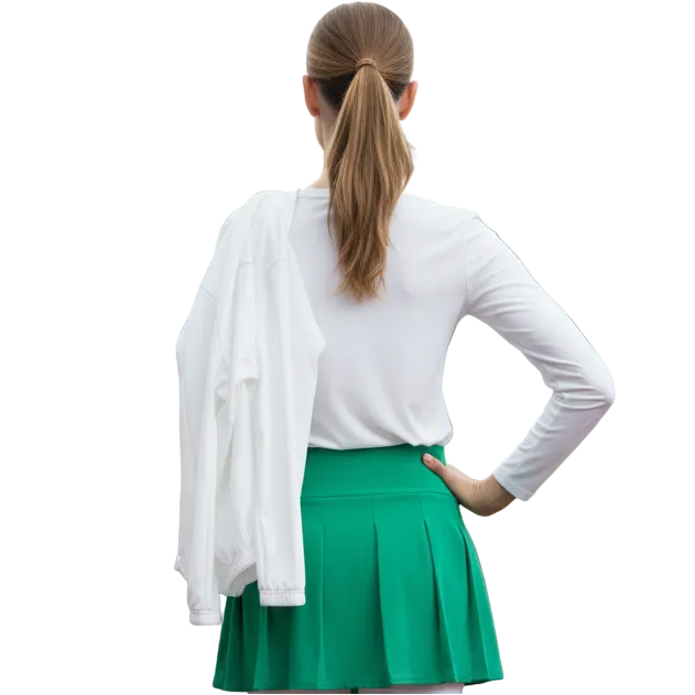 Penguin Womens Holly Pleated Skort (17') - Emerald - Size Small