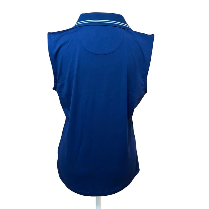 Greg Norman Rally Tipped Sleeveless Polo - Marina - Medium - Skorzie