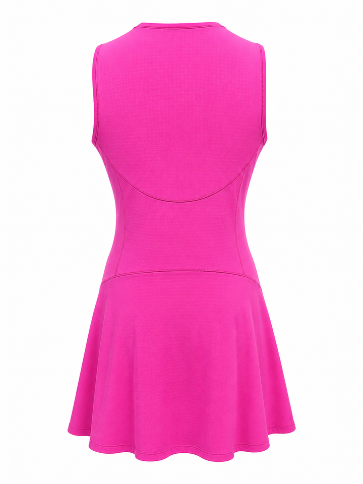 IBKUL Womens Sleeveless Tennis Dress - Hot Pink