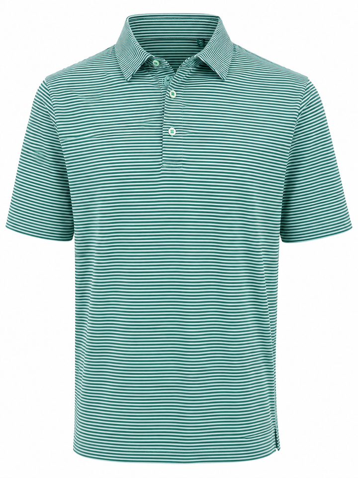 Bobby Jones Performance Tonal Striped Polo - Summer Navy/Mint - Large